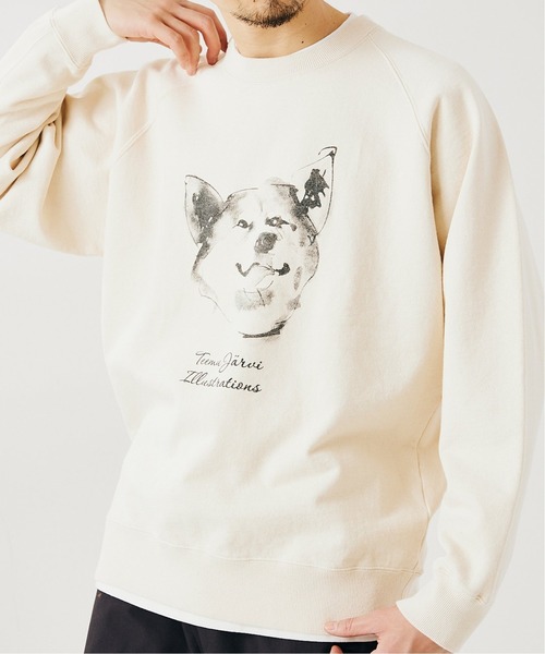 417 EDIFICE SELECT（フォーワンセブンエディフィスセレクト）の「【Teemu Jarvi / テームヤルヴィ】別注DOGスウェット HAPPY（スウェット・メンズ・アイボリー・MEDIUM/LARGE）」の4枚目の写真