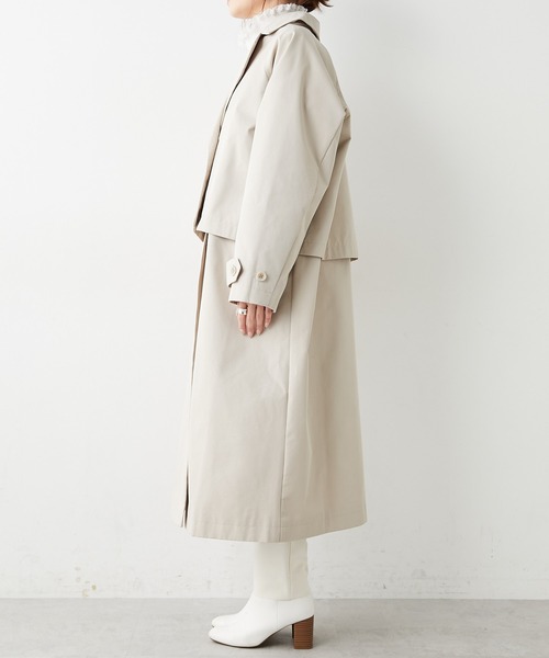 PUAL CE CIN（ピュアルセシン）の「【Du noir】ロングジレ＆テーラードジャケット3WAYコート（トレンチコート・レディース・グレー/ベージュ・FREE）」の17枚目の写真