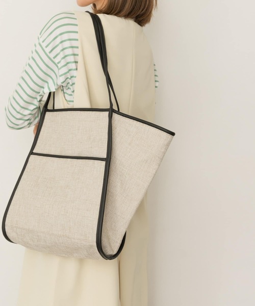 RODE SKO（ロデスコ）の「2WAY異素材ビッグトートバッグ（トートバッグ・レディース・ブラック/ベージュ・ONE）」の15枚目の写真