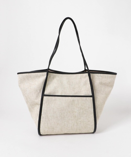 RODE SKO（ロデスコ）の「2WAY異素材ビッグトートバッグ（トートバッグ・レディース・ブラック/ベージュ・ONE）」の4枚目の写真