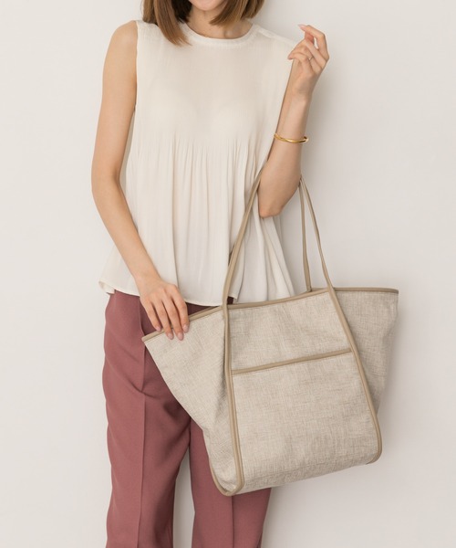 RODE SKO（ロデスコ）の「2WAY異素材ビッグトートバッグ（トートバッグ・レディース・ブラック/ベージュ・ONE）」の18枚目の写真