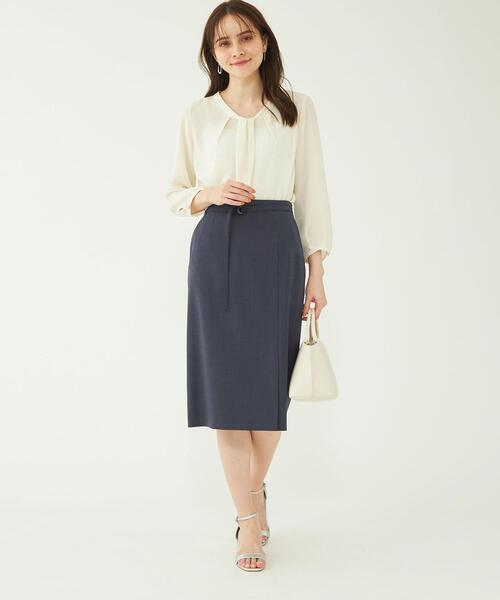 極美品◎グリーンレーベルリラクシング カチリラ スカートスーツ ネイビー 40 green label relaxing（グリーンレーベルリラクシング）の「ライト