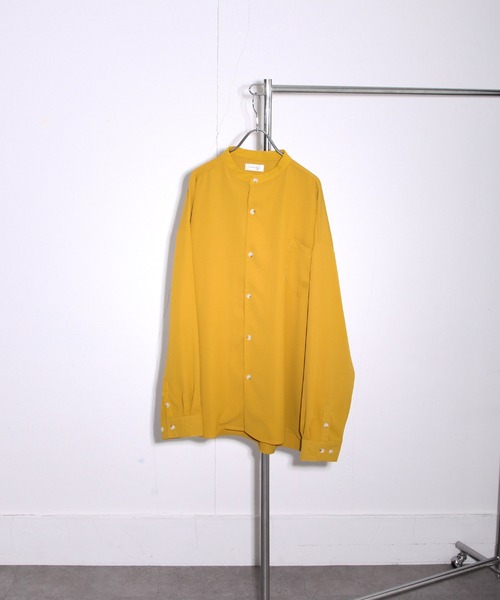 NILWAY(ニルウェイ)の「ニュースタンダードリラックスオーバーサイズバンドカラーシャツ(シャツ/ブラウス・メンズ・ホワイト/ブラック/パープル/マスタード/ケリーグリーン/チャコール・SMALL/MEDIUM/LARGE)」の6枚目の写真