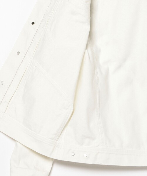 FOLLOW(フォロー)の「FOLLOW × Brilla per il gusto / 別注 デニム ジャケット(ブルゾン・メンズ・ホワイト/インディゴブルー・SMALL/MEDIUM/LARGE/X-LARGE)」の5枚目の写真