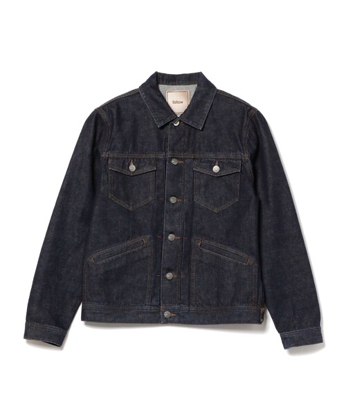 FOLLOW(フォロー)の「FOLLOW × Brilla per il gusto / 別注 デニム ジャケット(ブルゾン・メンズ・ホワイト/インディゴブルー・SMALL/MEDIUM/LARGE/X-LARGE)」の7枚目の写真