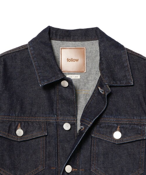 FOLLOW(フォロー)の「FOLLOW × Brilla per il gusto / 別注 デニム ジャケット(ブルゾン・メンズ・ホワイト/インディゴブルー・SMALL/MEDIUM/LARGE/X-LARGE)」の8枚目の写真