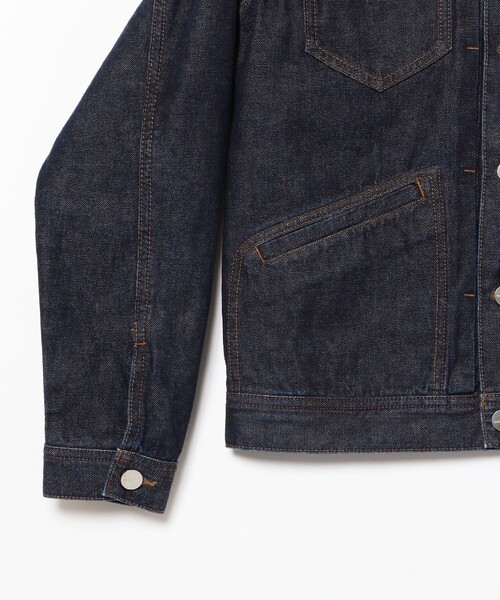 FOLLOW(フォロー)の「FOLLOW × Brilla per il gusto / 別注 デニム ジャケット(ブルゾン・メンズ・ホワイト/インディゴブルー・SMALL/MEDIUM/LARGE/X-LARGE)」の10枚目の写真