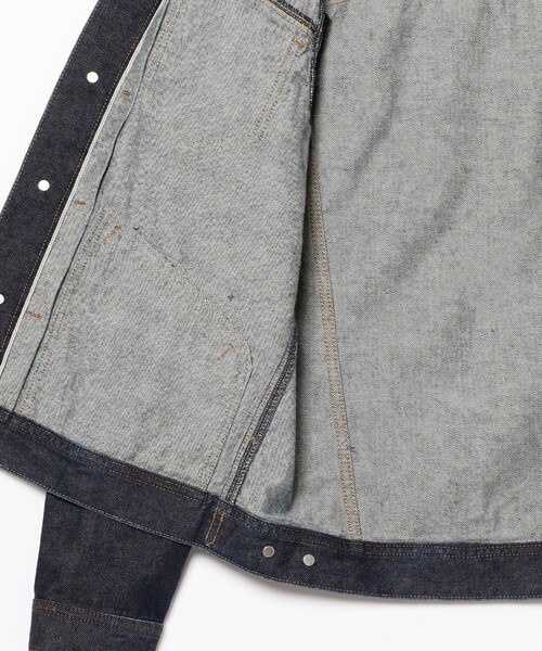 FOLLOW(フォロー)の「FOLLOW × Brilla per il gusto / 別注 デニム ジャケット(ブルゾン・メンズ・ホワイト/インディゴブルー・SMALL/MEDIUM/LARGE/X-LARGE)」の11枚目の写真