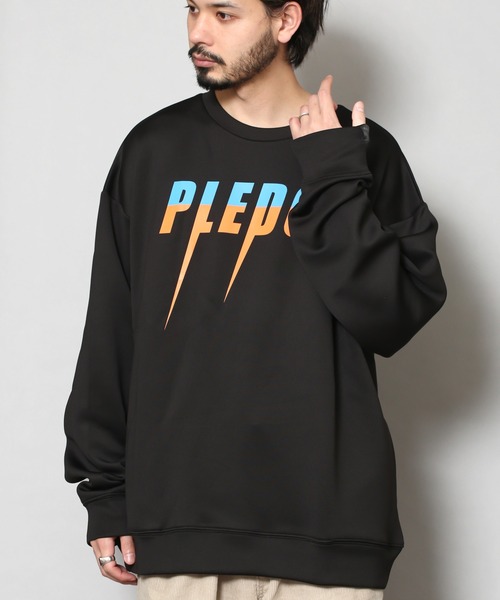 Pledge（プレッジ）の「pledge/ダンボールポンチPT入りクルーネックトレーナー（スウェット・メンズ・ホワイト系その他2/ブラウン系その他/ブラック系その他2/ブラウン系その他2/ホワイト系その他/ブルー系その他/ブラック系その他3/ブラック系その他/パープル系その他2/ブルー系その他2/パープル系その他/ホワイト系その他3・LARGE/MEDIUM）」の5枚目の写真