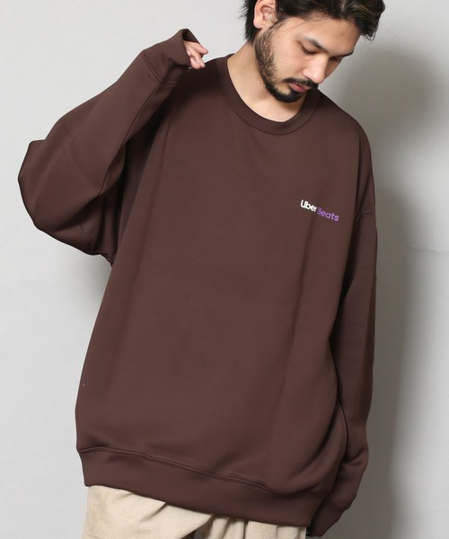Pledge（プレッジ）の「pledge/ダンボールポンチPT入りクルーネックトレーナー（スウェット・メンズ・ホワイト系その他2/ブラウン系その他/ブラック系その他2/ブラウン系その他2/ホワイト系その他/ブルー系その他/ブラック系その他3/ブラック系その他/パープル系その他2/ブルー系その他2/パープル系その他/ホワイト系その他3・LARGE/MEDIUM）」の13枚目の写真