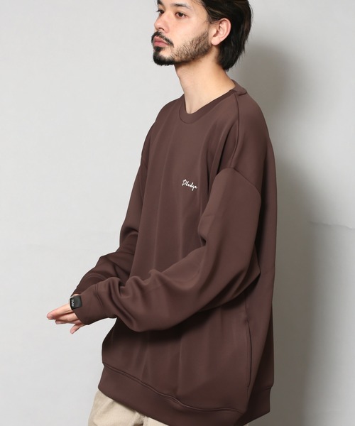 Pledge（プレッジ）の「pledge/ダンボールポンチPT入りクルーネックトレーナー（スウェット・メンズ・ホワイト系その他2/ブラウン系その他/ブラック系その他2/ブラウン系その他2/ホワイト系その他/ブルー系その他/ブラック系その他3/ブラック系その他/パープル系その他2/ブルー系その他2/パープル系その他/ホワイト系その他3・LARGE/MEDIUM）」の16枚目の写真