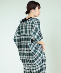 BEAMS BOY / リネン チェック ボタンダウン シャツ