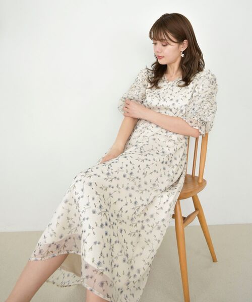 MAJESTIC LEGON（マジェスティックレゴン）の「エアリーフラワーワンピース（ワンピース・レディース・ブラック系その他/グリーン系その他/ホワイト系その他2・SMALL/MEDIUM）」の14枚目の写真
