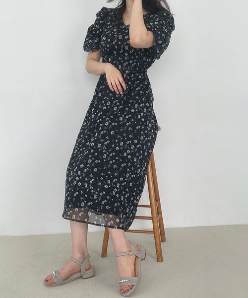 MAJESTIC LEGON（マジェスティックレゴン）の「エアリーフラワーワンピース（ワンピース・レディース・ブラック系その他/グリーン系その他/ホワイト系その他2・SMALL/MEDIUM）」の18枚目の写真