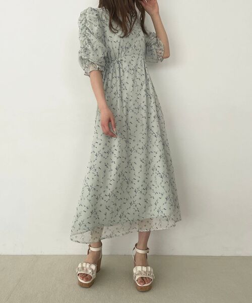 MAJESTIC LEGON（マジェスティックレゴン）の「エアリーフラワーワンピース（ワンピース・レディース・ブラック系その他/グリーン系その他/ホワイト系その他2・SMALL/MEDIUM）」の19枚目の写真