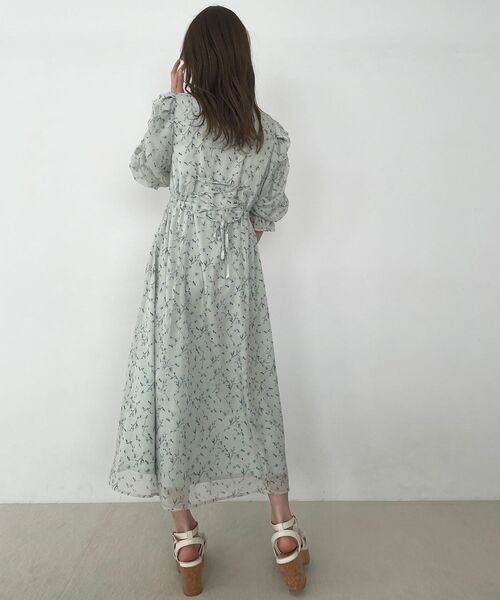 MAJESTIC LEGON（マジェスティックレゴン）の「エアリーフラワーワンピース（ワンピース・レディース・ブラック系その他/グリーン系その他/ホワイト系その他2・SMALL/MEDIUM）」の9枚目の写真