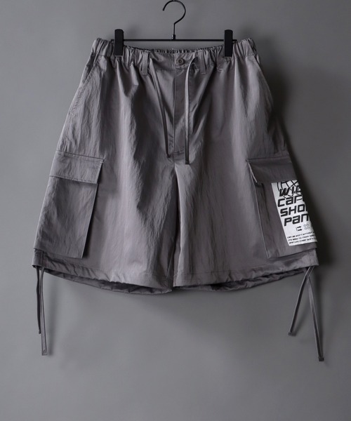 SITRY（シトリー）の「T/C satin wide cargo Shorts/T/Cサテン ワイド カーゴ ショーツ/カラーパンツ（カーゴパンツ・メンズ・ブラック/グレー/オリーブ・M/L）」の3枚目の写真