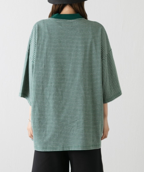 WHIMSIC(ウィムジック)の「【WHIMSIC】モックネックTシャツ(Tシャツ/カットソー・レディース・グリーン/ベージュ/チャコールグレー/ブラック・FREE)」の16枚目の写真