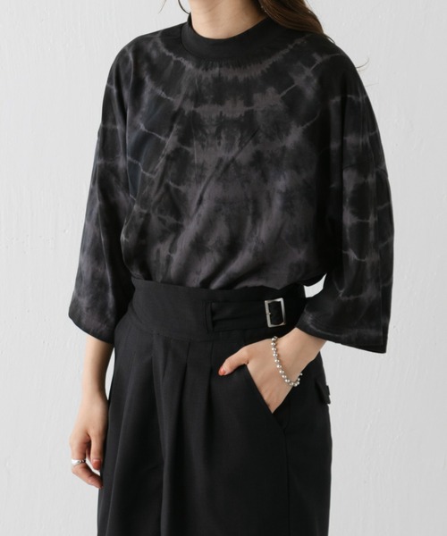 WHIMSIC(ウィムジック)の「【WHIMSIC】モックネックTシャツ(Tシャツ/カットソー・レディース・グリーン/ベージュ/チャコールグレー/ブラック・FREE)」の19枚目の写真