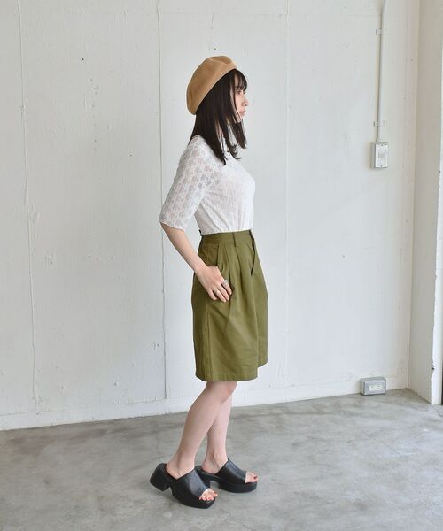 RETRO GIRL（レトロガール）の「レースチビNHTee（Tシャツ/カットソー・レディース・ホワイト/ブラック/グリーン・FREE）」の12枚目の写真