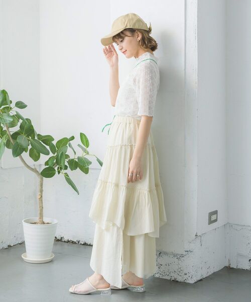 RETRO GIRL（レトロガール）の「レースチビNHTee（Tシャツ/カットソー・レディース・ホワイト/ブラック/グリーン・FREE）」の8枚目の写真