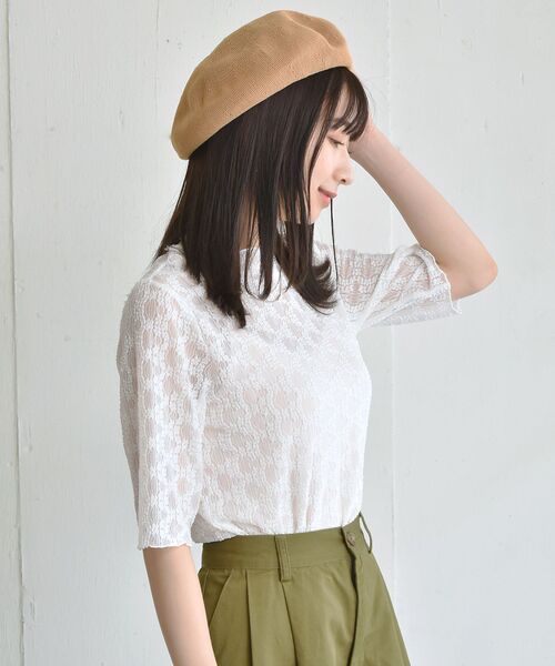 RETRO GIRL（レトロガール）の「レースチビNHTee（Tシャツ/カットソー・レディース・ホワイト/ブラック/グリーン・FREE）」の17枚目の写真