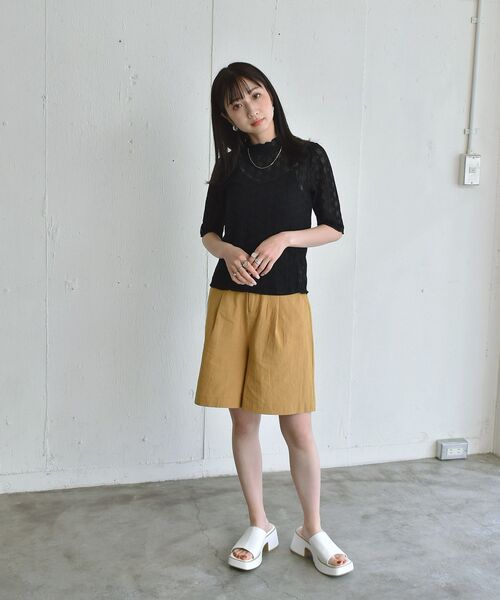 RETRO GIRL（レトロガール）の「レースチビNHTee（Tシャツ/カットソー・レディース・ホワイト/ブラック/グリーン・FREE）」の19枚目の写真