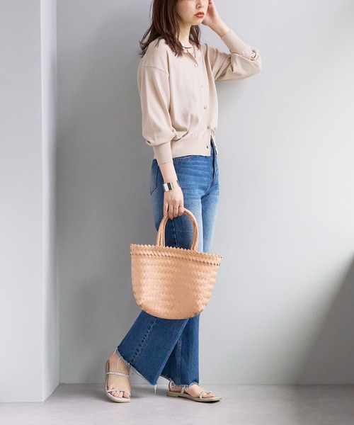 natural couture(ナチュラルクチュール)の「UVケア接触冷感ドロップカーディガン(カーディガン/ボレロ・レディース・イエロー/オフホワイト/ライトベージュ/ブラック/グリーン/ピンク/ラベンダー・FREE)」の21枚目の写真