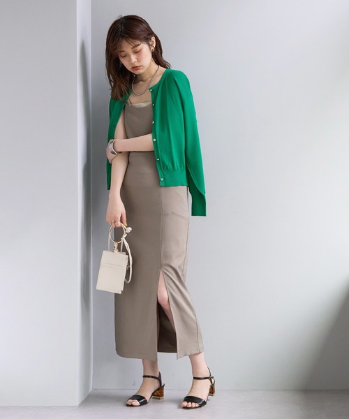 natural couture(ナチュラルクチュール)の「UVケア接触冷感ドロップカーディガン(カーディガン/ボレロ・レディース・イエロー/オフホワイト/ライトベージュ/ブラック/グリーン/ピンク/ラベンダー・FREE)」の22枚目の写真
