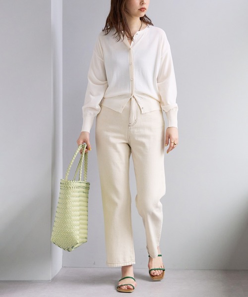natural couture(ナチュラルクチュール)の「UVケア接触冷感ドロップカーディガン(カーディガン/ボレロ・レディース・イエロー/オフホワイト/ライトベージュ/ブラック/グリーン/ピンク/ラベンダー・FREE)」の13枚目の写真