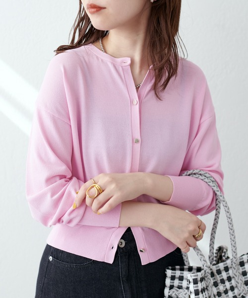 UVケア接触冷感ドロップカーディガン（カーディガン/ボレロ）｜natural