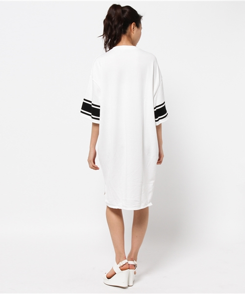 WEGO（ウィゴー）の「WEGO/ミドル丈ワイドワンピース（ワンピース・レディース・ホワイト/ブラック・FREE）」の5枚目の写真