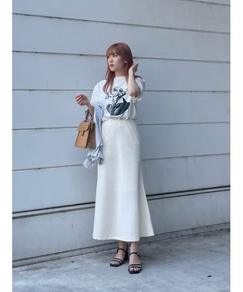MOUSSY（マウジー）の「CUT MAXI MERMAID スカート（スカート・レディース・キナリ/ブラック/ネイビー・1/2）」の14枚目の写真