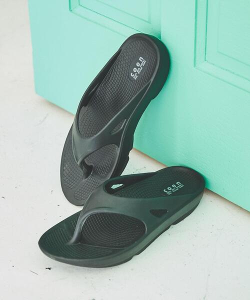 coen（コーエン）の「【ウィメンズ】ソフトEVAトングサンダル（サンダル・レディース・ホワイト/ブラック・24/23/25）」の4枚目の写真
