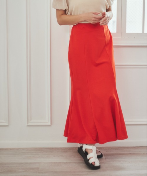 ANGIE（アンジー）の「ポンチマーメイドスカート（スカート・レディース・グリーン/ブラック/オレンジ/ピンク・FREE）」の14枚目の写真