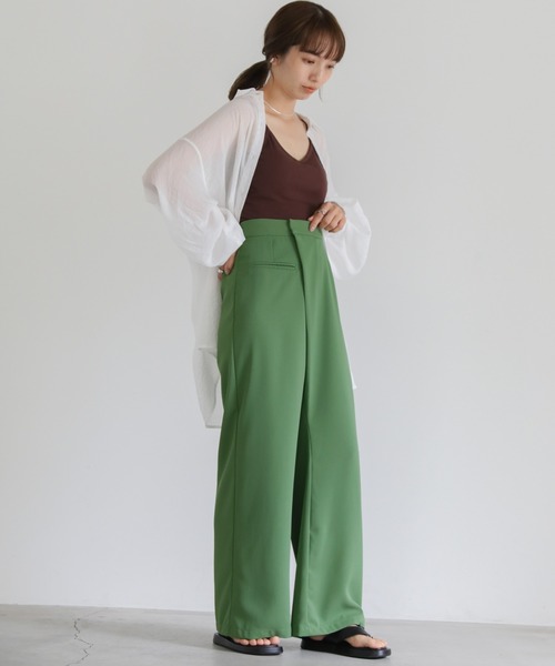 カラーツイルラップパンツ（スラックス）｜select MOCA（セレクトモカ