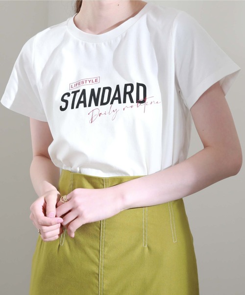 archives(アルシーヴ)の「プリントTee(Tシャツ/カットソー・レディース・ホワイト/ブラック/オフホワイト/モカ・MEDIUM)」の10枚目の写真