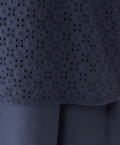 studio CLIP（スタディオクリップ）の「刺繍×ローン切り替えブラウス（シャツ/ブラウス・レディース・ブラック/オフホワイト/ネイビー・FREE）」の11枚目の写真