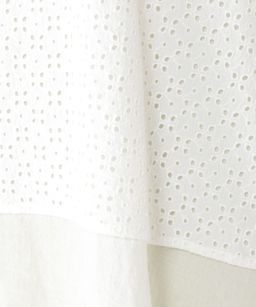 studio CLIP（スタディオクリップ）の「刺繍×ローン切り替えブラウス（シャツ/ブラウス・レディース・ブラック/オフホワイト/ネイビー・FREE）」の13枚目の写真