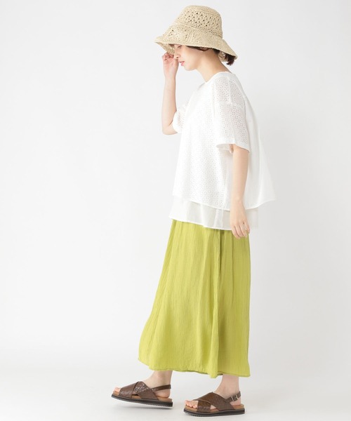 studio CLIP（スタディオクリップ）の「刺繍×ローン切り替えブラウス（シャツ/ブラウス・レディース・ブラック/オフホワイト/ネイビー・FREE）」の6枚目の写真