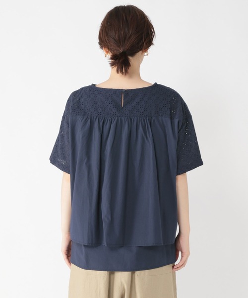 studio CLIP（スタディオクリップ）の「刺繍×ローン切り替えブラウス（シャツ/ブラウス・レディース・ブラック/オフホワイト/ネイビー・FREE）」の16枚目の写真