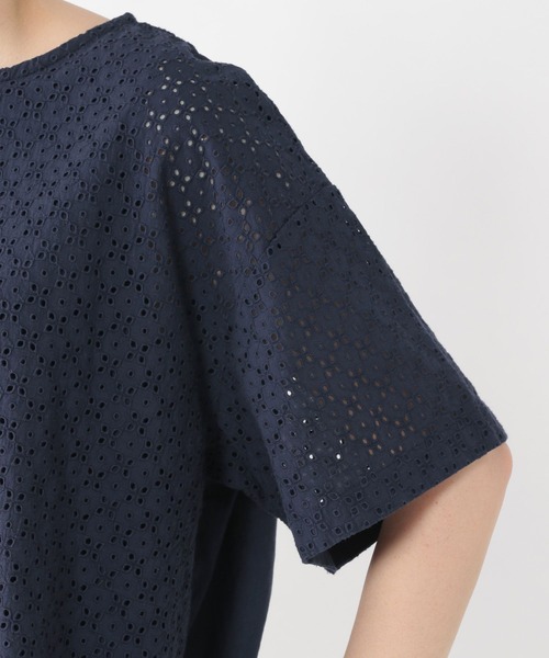 studio CLIP（スタディオクリップ）の「刺繍×ローン切り替えブラウス（シャツ/ブラウス・レディース・ブラック/オフホワイト/ネイビー・FREE）」の7枚目の写真