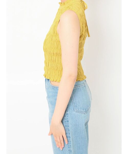 EVRIS（エヴリス）の「シャーリングノースリトップス（シャツ/ブラウス・レディース・ブラック/オレンジ/マスタード・FREE）」の13枚目の写真