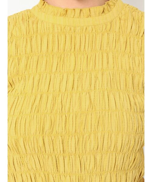 EVRIS（エヴリス）の「シャーリングノースリトップス（シャツ/ブラウス・レディース・ブラック/オレンジ/マスタード・FREE）」の11枚目の写真