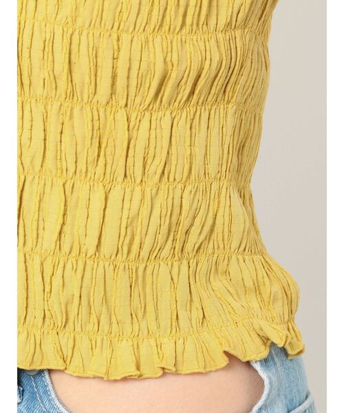 EVRIS（エヴリス）の「シャーリングノースリトップス（シャツ/ブラウス・レディース・ブラック/オレンジ/マスタード・FREE）」の9枚目の写真