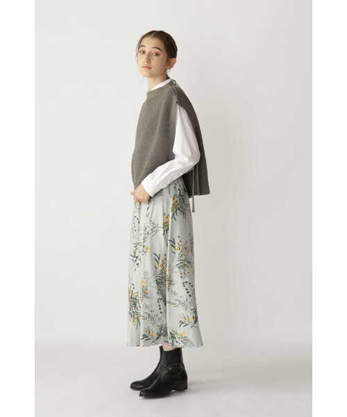 human woman(ヒューマンウーマン)の「◆ボタニカル柄スカート(スカート・レディース・ベージュ系その他3/グリーン系その他4・MEDIUM)」の13枚目の写真