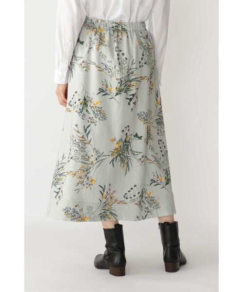 human woman(ヒューマンウーマン)の「◆ボタニカル柄スカート(スカート・レディース・ベージュ系その他3/グリーン系その他4・MEDIUM)」の15枚目の写真