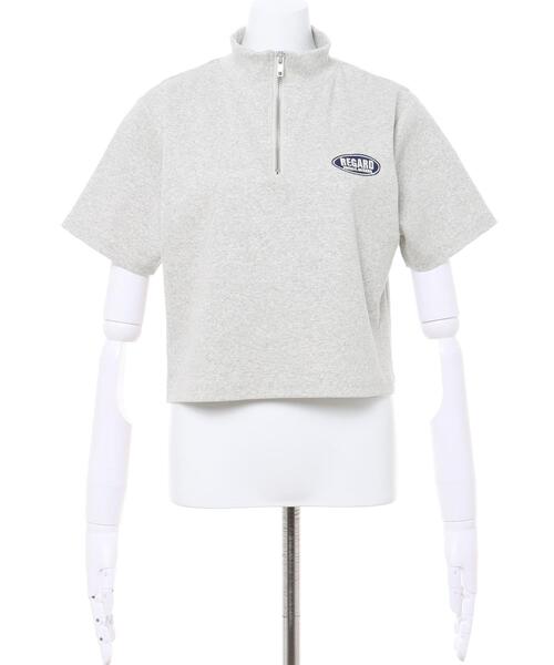 INGNI(イング)の「ハーフZIP/リブトップス(Tシャツ/カットソー・レディース・ブラック/ブラウン/オフホワイト/オートミール・M)」の5枚目の写真