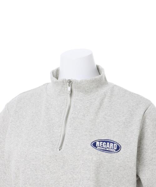 INGNI(イング)の「ハーフZIP/リブトップス(Tシャツ/カットソー・レディース・ブラック/ブラウン/オフホワイト/オートミール・M)」の8枚目の写真