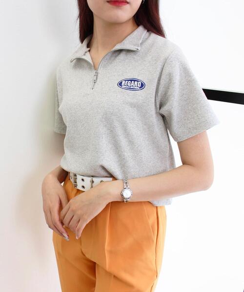 INGNI(イング)の「ハーフZIP/リブトップス(Tシャツ/カットソー・レディース・ブラック/ブラウン/オフホワイト/オートミール・M)」の16枚目の写真